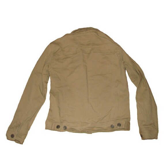 Denim Factory Copper Rivet Tan Stretch Distressed Denim Jacket Buttons Mens S - Picture 4 of 4